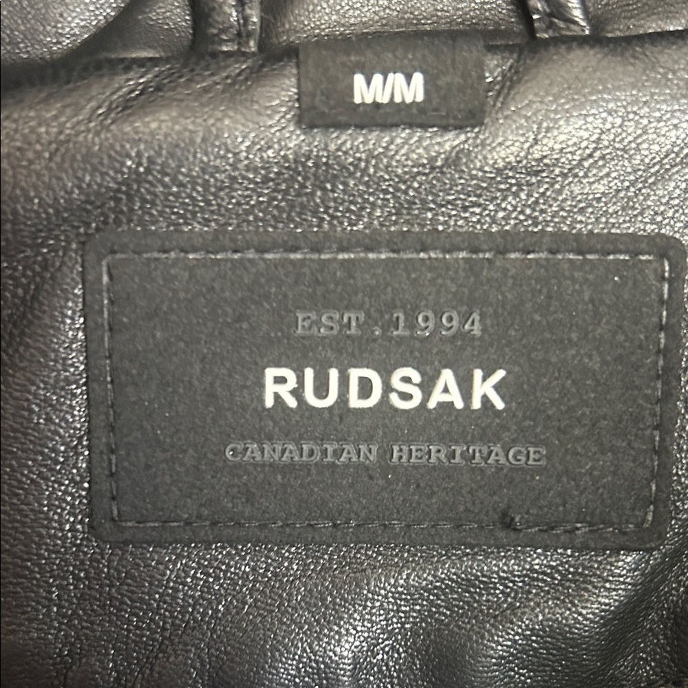 RUDSAK Quilted Black Real Leather Jacket (High collar hidden hood) - Picture 6 of 15